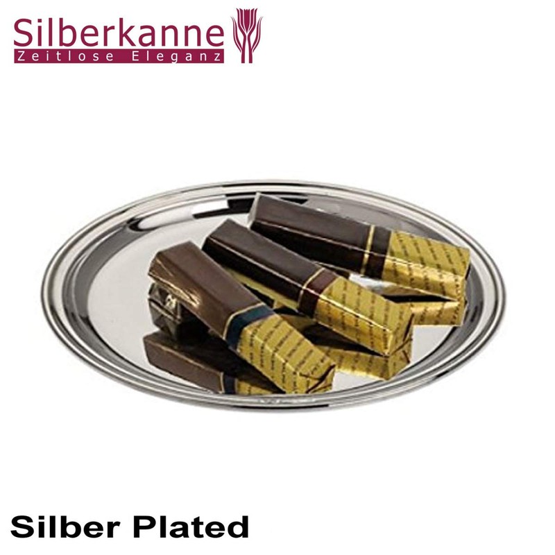 SILBERKANNE 6 Glass Plates Glass Coasters Inside 8 cm Outside