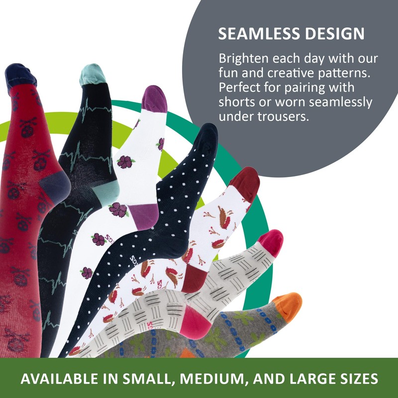 FitLegs - Life Compression Socks - 14-17mmHg for Work, Travel,