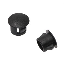 ONLYKXY 10 Pcs 8MM Diameter Nylon Plastic Round Snap in Type Locking Furniture Hole Plugs Button Protective Cover Cap Head Color Black (8mm/0.32inch, Black)