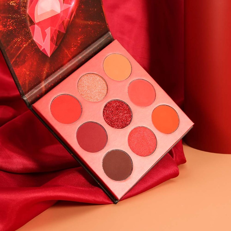 Docolor Eyeshadow Palette Red Gemstone Make Up Palette Vegan Formula