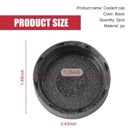 CyperFair 2 PCS Car Engine Radiator Coolant Water Reservoir Cap, Sealed Leakproof Car Reservoir Protection Cover, Vehicle Water Tank Cap Replacement Part, for Nissan, Infiniti (Black)