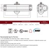 Commercial Door Closer, ADA Compliant, Grade 1, Surface-Mounted, UL 3-Hour