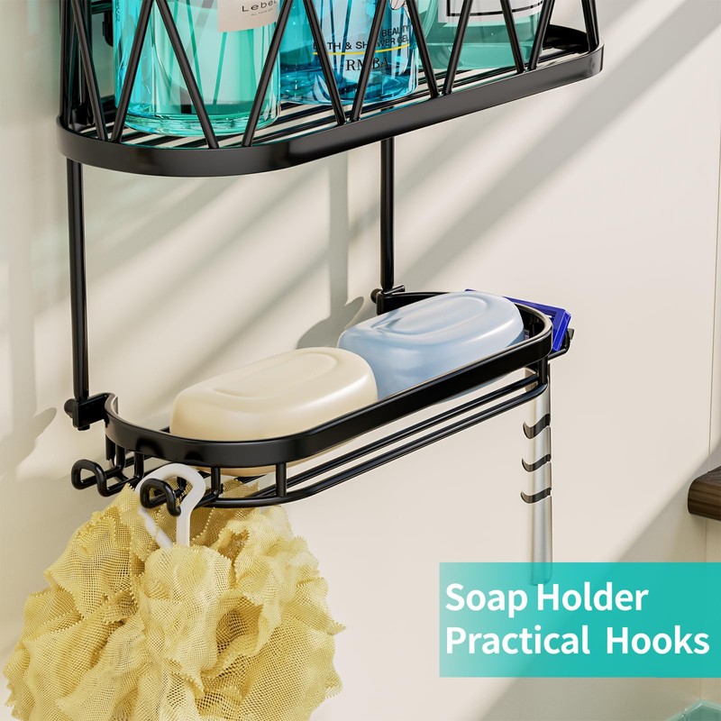 HapiRm Shower Caddy over Shower Head, Rustproof & Waterproof Shower