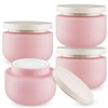 4 Pcs 250g/8.3oz Plastic Cream Jars Sample Containers Wide Mouth