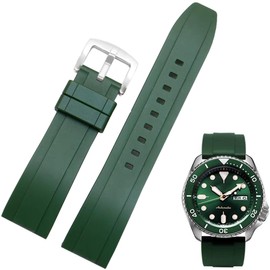 Nixiamy FKM Rubber Watch Band Quick Release Soft Fluororubber Universal Replacement strap for Men Women Compatible Lug Width 19mm 20mm 21mm 22mm