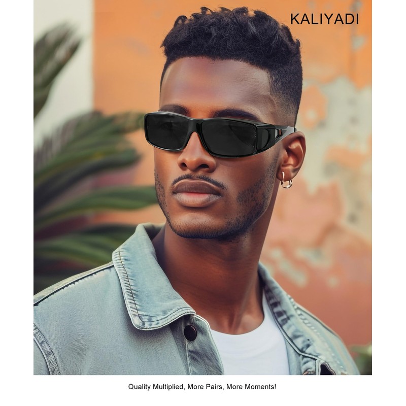 KALIYADI Wrap Around Sunglasses: Polarized Fit-Over-Sunglasses for Men & Women