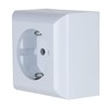 REV 0510052777 PlanoLuxe Earthed Contact Socket Surface-Mounted, White