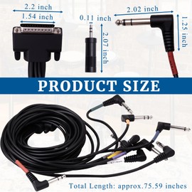 Cable Harness Snake Loom Replacement and Mono 1/4'' to 3.5 mm adapter Compatible with Alesis Nitro Mesh Electronic Drum Set Module Surge Command Forge Turbo Crimson DM7X RCA Connector Type Hi-Hat