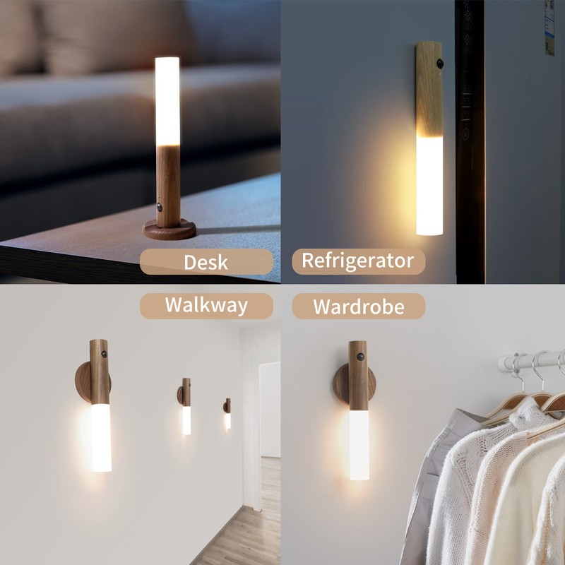 Wall-mounted Motion Sensor Night Light Removable Hand Light Automatic On/Off