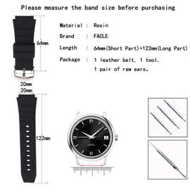 FACLE Men's silicone watch strap Replacement Fit for Casio PRG-80 PAG-80 PRW-1000 PRW-1100 Watch Outdoor Sports Rubber Watch bands wristband bracelet for women (Black)