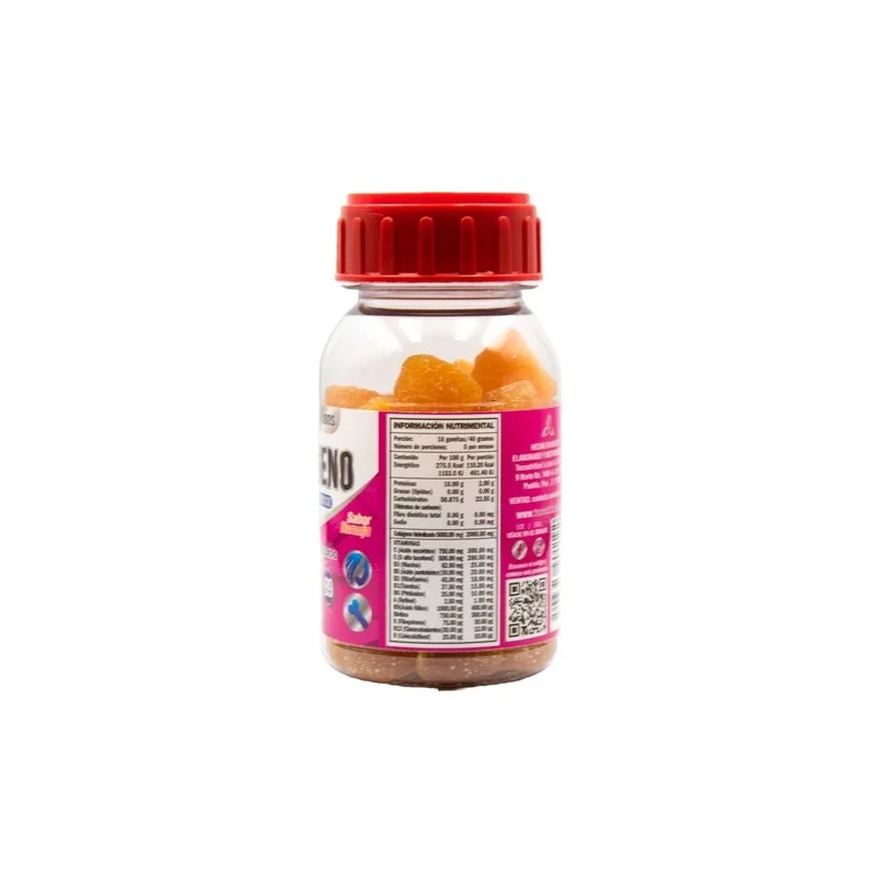 Suplemento Colgeno En Gomitas, Tecnu Piel Uas Cabello Naranja