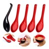 Pack of 5 Soup Spoons Chinese Style with Hooks Plastic