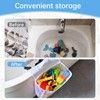ODIWEN Bath Toy Storage Bag with 2 Compartments, Bath Toy
