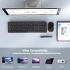 Wireless Keyboard and Mouse, WisFox 2.4GHz Full-Size Silent with Numeric