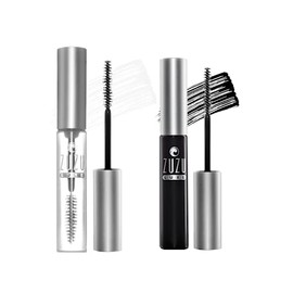 ZUZU LUXE Luxe Mascara, Water resistant, Natural, Paraben Free, Vegan, Gluten-free, Cruelty-free, Non GMO, Adds lush volume to lashes, Vitamin Enriched formula conditions lashes, 0.25 oz. (Clear & Onyx Duo)