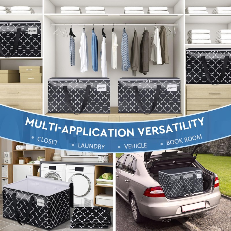 EpicTotes Extra Large Moving Bags, Heavy-Duty Storage Totes with Zipper