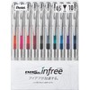 Pentel Gel Ink Ballpoint Pen Energy In-Free 0.5mm 10 Color BLN75TL-10