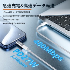 HOWJIM Lightning to Type C Converter, PD27W/66W, QC100W Rapid Charge & Data Transfer (PC Only), Lightning (Female) to Type-C (Male) Type C Converter, i-OS to Type C Conversion Connector,