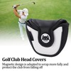 PU Leather Golf Putter Head Covers with Magnetic Closure Waterproof