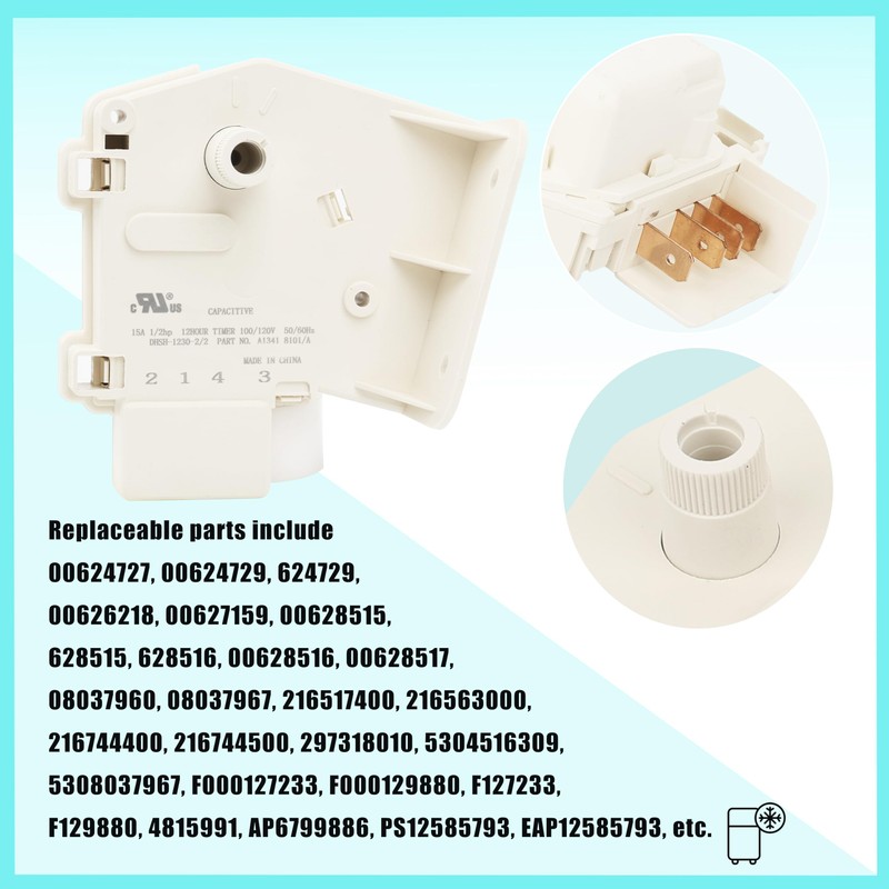 Hnemix Freezer Defrost Timer 5304518034 OEM Refrigerator Defrost Timer Replacement