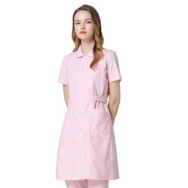 Chesoon Surgical Scrub Set Women Short Sleeve Anti-Wrinkle Anti-Static Belted Waist Breathable for Operating Labs Size S