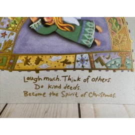 Joyful Greetings Christmas Angel Card Sing Loudly Laugh Much Do Kind Deeds Think Of Others New