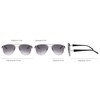 styleBREAKER Women's Sunglasses Black Gestell Silber-Schwarz / Glas Grau verlaufend