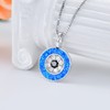PEIMKO Evil Eye Pendant Necklace for Women 925 Sterling Silver
