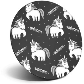 Destination Vinyl ltd Magnet for Refrigerator, Fridge BW - Unicorn Horse Cute for Office, Cabinet and Whiteboard, Magnetic Stickers, 38055