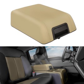 PIT66 Beige Truck Armrest Lid Cover Center Console Lid, Compatible with Ford F150 2004 2005 2006 2007 2008 Console Armrest Top Lid 5L3Z1506024AAD