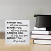Graduation Quote Wood Box Sign Decor Positive Behind You All