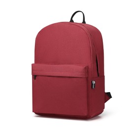 KONO Children's Backpack School Backpack for Boys and Girls Lightweight Backpack for Teenagers Students Book Bag Travel Casual Daypack Women Men, red, School