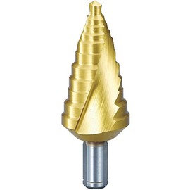 TRUSCO TSDSC27 Step Drill, 2-Blade Titanium Coating, 0.2 - 1.1 inches (6 - 27 mm), Number of Steps: 11