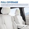 lekiliky 2PCS Car Headrest Covers, Waterproof Leather Scratch-resistant Reusable Elastic