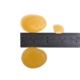 QTTLLI 10Pcs 1.7" Large Glow Pebbles Glow in The Dark Decorative Stones Rocks for Garden Path Walkway Yard Fish Tank, Brown Yellow