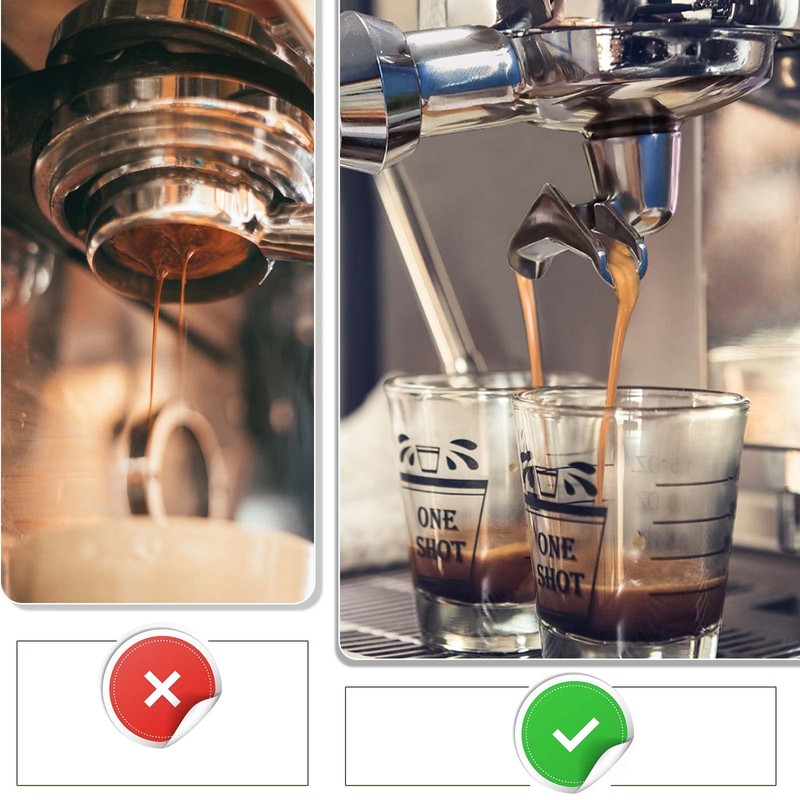 54mm Espresso Double Spouts Portafilter with 3 Ear, Espresso Accessories,Stainless