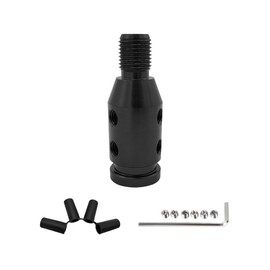 povtii Universal Gear Shift Knob Adapter, M12×1.25 Aluminum Alloy Shifter Knob Adapter for Non-Threaded Shifters, Shifter Knob Boot Retainer Gear Stick Connector, Car Accessories (Black)