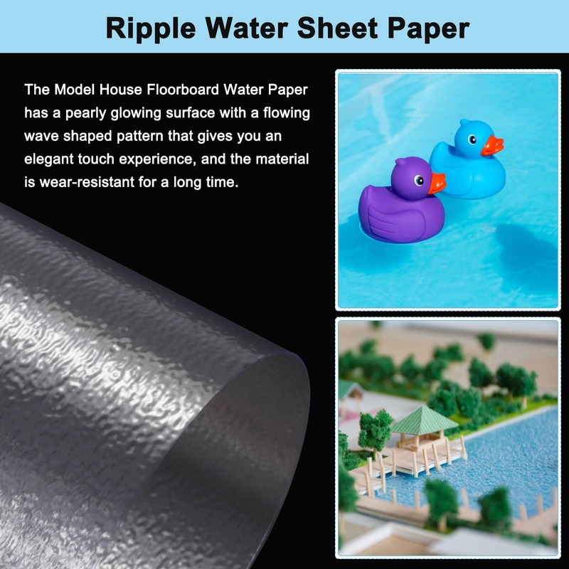 MECCANIXITY DIY Ripple Water Effect Sheet 10.6 x 7.9 Inch