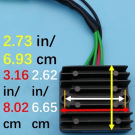 Tuzliufi Voltage Regulator Rectifier for Yamaha Outboard 115 130 150 175 200 225 TJR TLR TRR TRS TXR ETL B C D E L O S V ETX 25 in. 200HP HP Pro-V 6R3-81960-10-00 6R3-81960-00-00 1991-2006 Z363