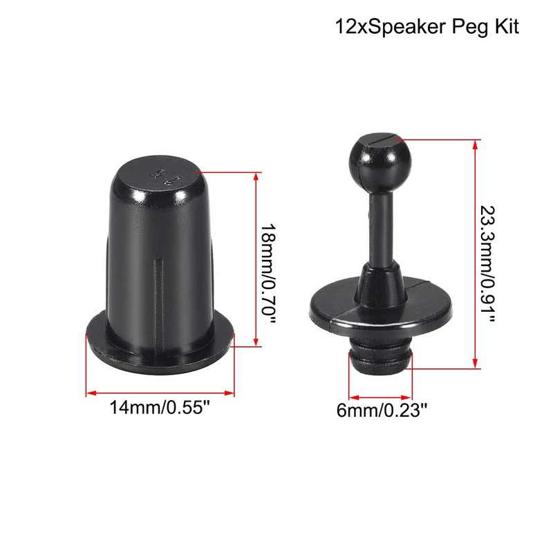 sourcing map 12 Pairs Speaker Small Peg Kit Guides 25.5mm