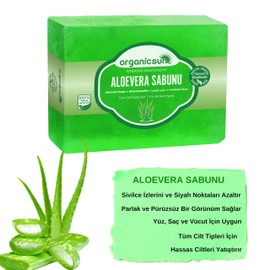 Organicsun Doğal Aloe Vera Sabunu 140 Gr Tüm Cilt Tipleri İçin Yatıştırıcı ve Canlandırıcı Etkili