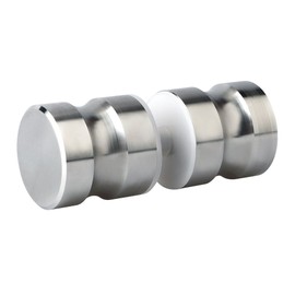 Alise L6000 Shower Glass Door Knob Bathroom Round Back-to-Back Handle Pull,Solid SUS304 Stainless Steel Brushed Nickel