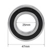 sourcing map 6005-2RS Deep Groove Ball Bearing 25x47x12mm Double Sealed