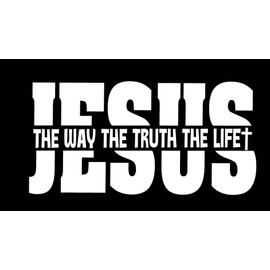 Thistle Brook Cottage Jesus The Way The Truth The Life Christian Car Decal Sticker Back Window Transfer 3.5H x 7W White