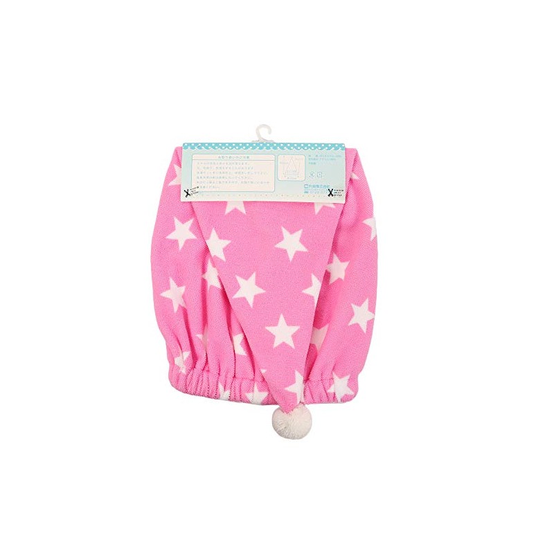 Marushin 0135003200 Cap Towel, Star Dot Pink, Width Approx. 9.1