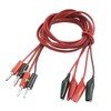 Sourcingmap 2 Pair Alligator Test Lead Clip to Male Banana