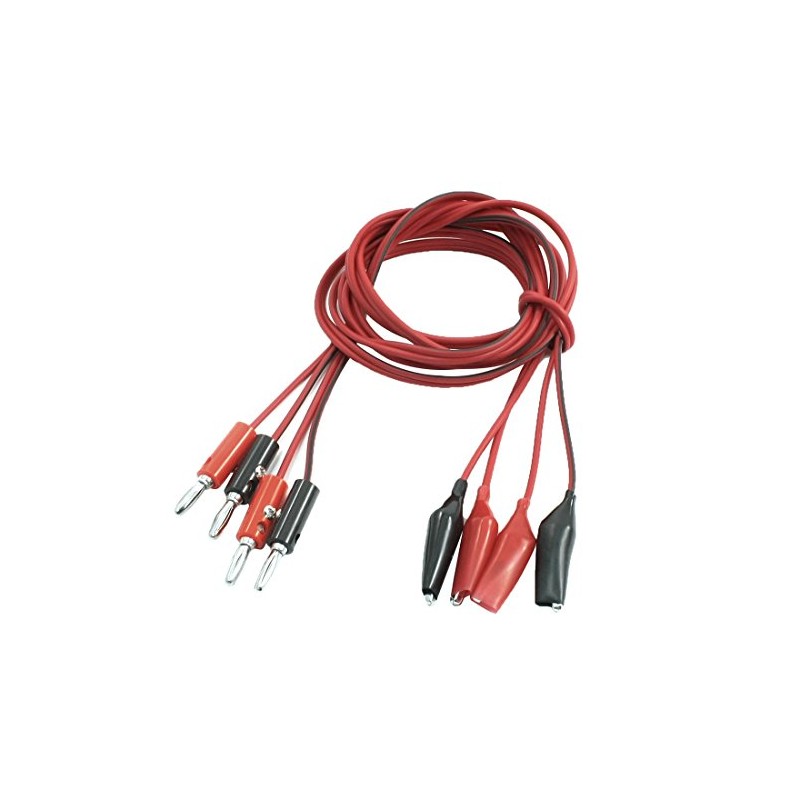 Sourcingmap 2 Pair Alligator Test Lead Clip to Male Banana