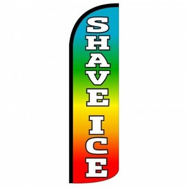 SHAVE ICE Feather Flag Only Sign Blade Banner SUPER SWOOPER Windless