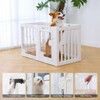 BUMUBI Clear Acrylic Dog Fence Pet Playpen Puppy Cat Small