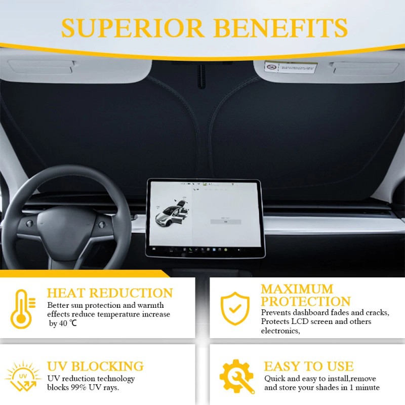 Unbranded Windshield Window Shield Reflective Sun Block Shade Visor Car